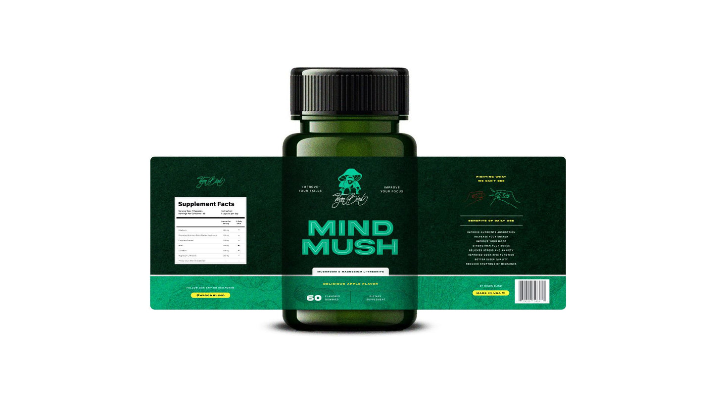 Mind mush Memory Recovery, Lions Mane and Magnesium L-Threonate, Improve Your Sleep, Energy and Focus