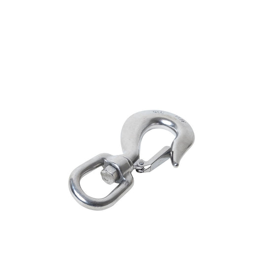 1/2 Inch Swivel Hook with Latch - 316 Marine Grade Stainless Steel