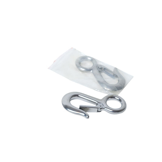 1 3/32 Inch Large Eye Hook with Latch 2-pack package