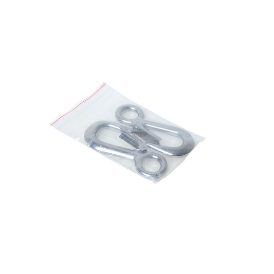 3/4 Inch Large Eye Hook with Latch (2 Pack) - 316 Marine Grade Stainless Steel 2-pack shown