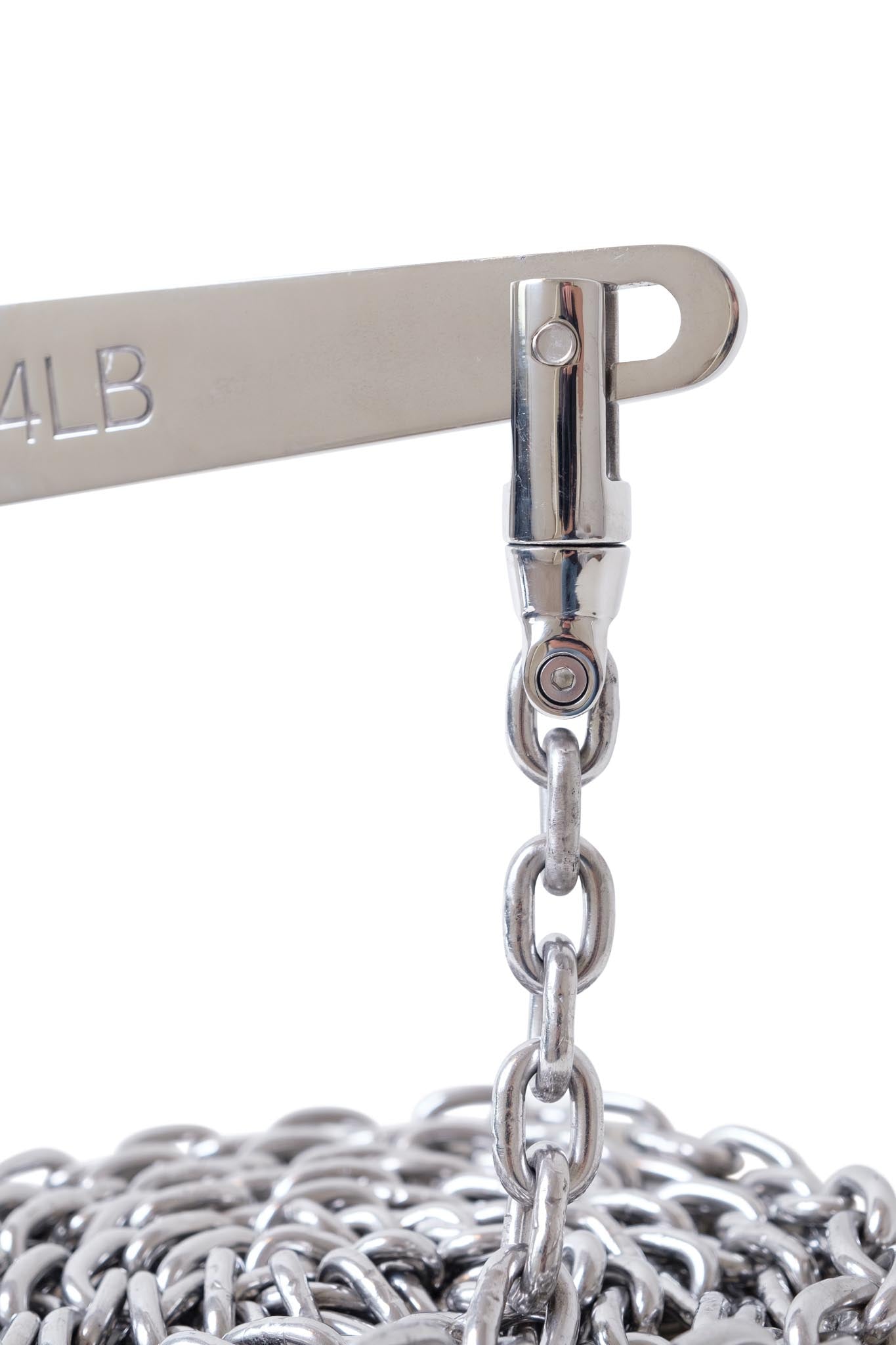 13/32 Inch Anchor Swivel - 316 Marine Grade Stainless Steel attached to anchor and chain
