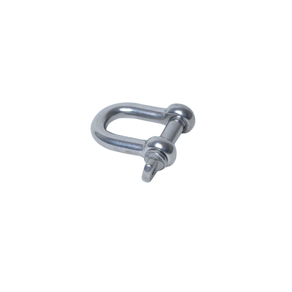 7/16 Inch D-Ring Rigging Chain Shackle - 316 Marine Grade Stainless Steel side angle